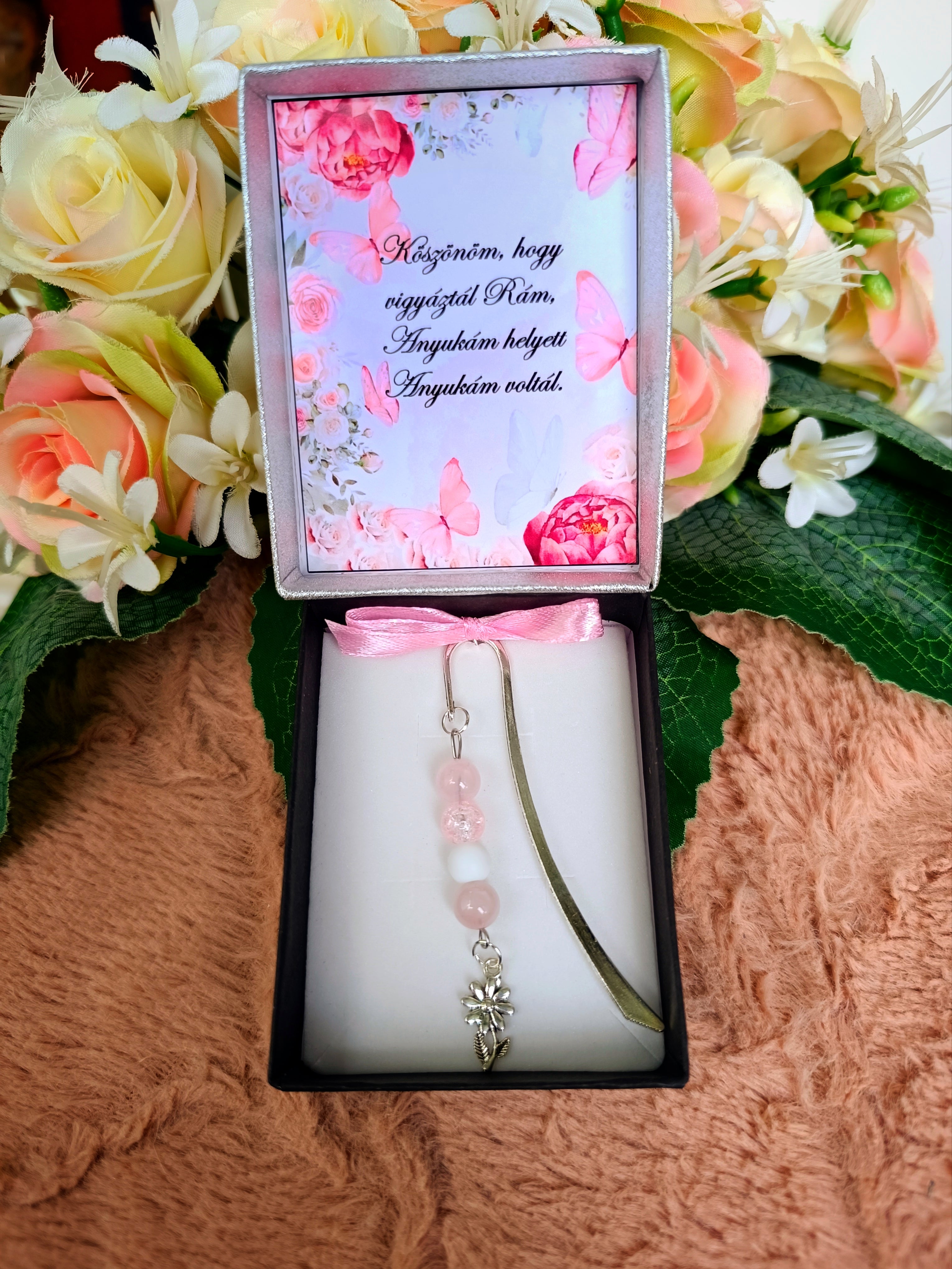 Ajándék virág könyvjelző